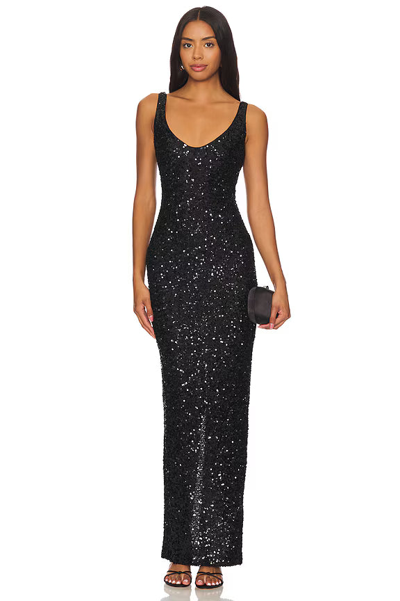 Janhvi Maxi Dress Black