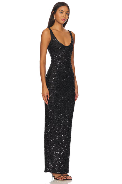 Janhvi Maxi Dress Black