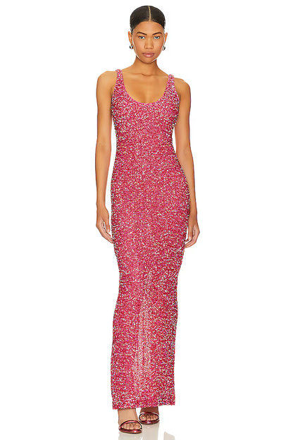 Janhvi Maxi Dress Pink